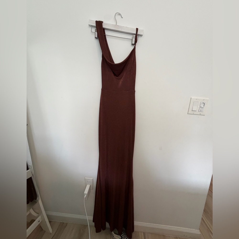 Club L London Chocolate Maxi Dress